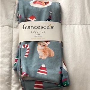 Cat Christmas leggings S/M NWT